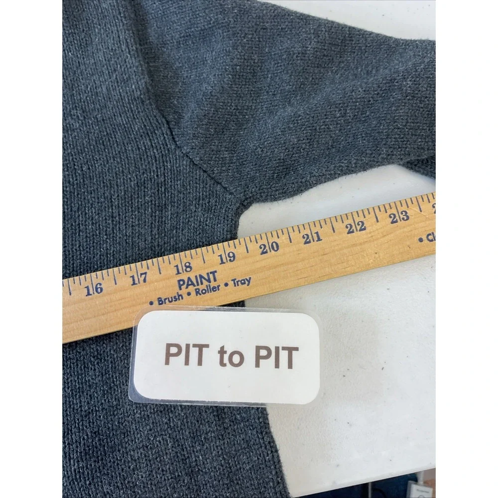 Vintage Y2K Polo Ralph Lauren 100% Cotton Crew Neck Knit Sweater Gray Pony Japan
